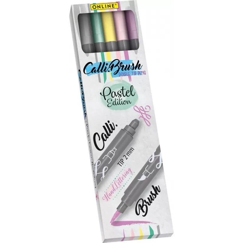 ONLINE USV 5 ONLINE® Calli.Brush Double Pastel Brush-Pens Sortierte Farben (19079)