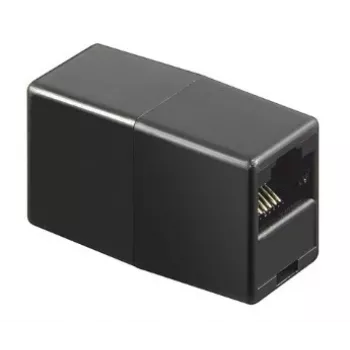 GoodConnections Alcasa MOD8-GC geschirmter RJ45-Kupplung, Cat.6, Buchse zu Buchse, Schwarz