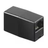 GoodConnections Alcasa MOD8-GC geschirmter RJ45-Kupplung, Cat.6, Buchse zu Buchse, Schwarz