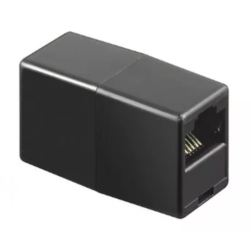 GoodConnections Alcasa MOD8-GC geschirmter RJ45-Kupplung, Cat.6, Buchse zu Buchse, Schwarz