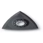 FEIN 63806141220 Dreieck-Schleifpad für oszillierende Multitools, 80 mm, Klettverschluss, ungelocht, Schwarz