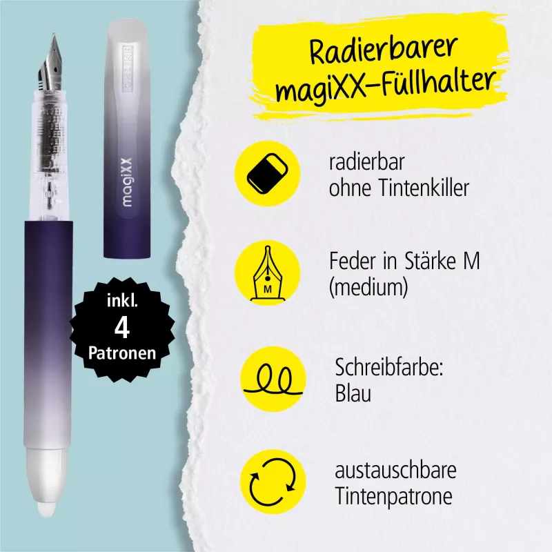 ONLINE magiXX Lavender Füllfederhalter, Mittlere Feder (M), Lila 70198