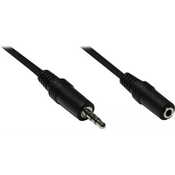 Good Connections AS-35V2 Audio-Verlängerungskabel 3,5mm Klinke Stecker auf Buchse 2m Schwarz