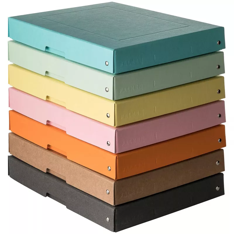 FALKEN PURE Aufbewahrungsbox 500 Blatt Pastell sortiert 24 x 32 x 4 cm, 5 Stück 22001952000F