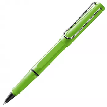 LAMY Safari Rollerball Stift Grün mit ergonomischem Griff und Metallclip 1230640