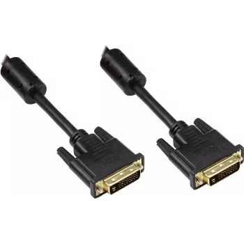Good Connections DVI-D Dual Link Kabel 24+1 Stecker zu Stecker, vergoldete Kontakte, Ferritkern, Schwarz, 1,8m (4310-DG2)