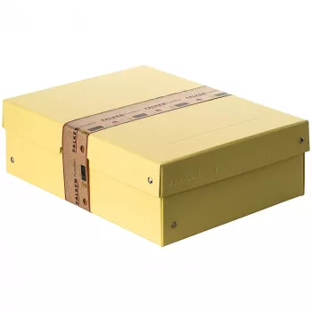 FALKEN PURE Dokumenten-Aufbewahrungsbox 1250 Blatt Pastellgelb 24,0 x 32,0 x 10,0 cm, 1 Stück 22001936000F