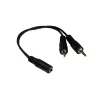 GoodConnections AD-35B2S Audio-Y-Adapter 3,5 mm Stereo-Buchse auf 2x RCA Mono-Stecker, 20 cm, vernickelt, Schwarz