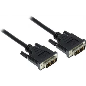 GoodConnections DVI-D Single Link Kabel 18+1 Stecker zu Stecker, 1,8m, Schwarz, Vergoldet, Doppelt Geschirmt, HDCP, 1920x1200 4310-DD2