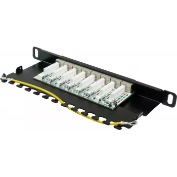 GoodConnections Alcasa GC-N0130 Cat6a geschirmtes RJ45 Keystone-Modul - 10GbE, 22-26 AWG, Schwarz