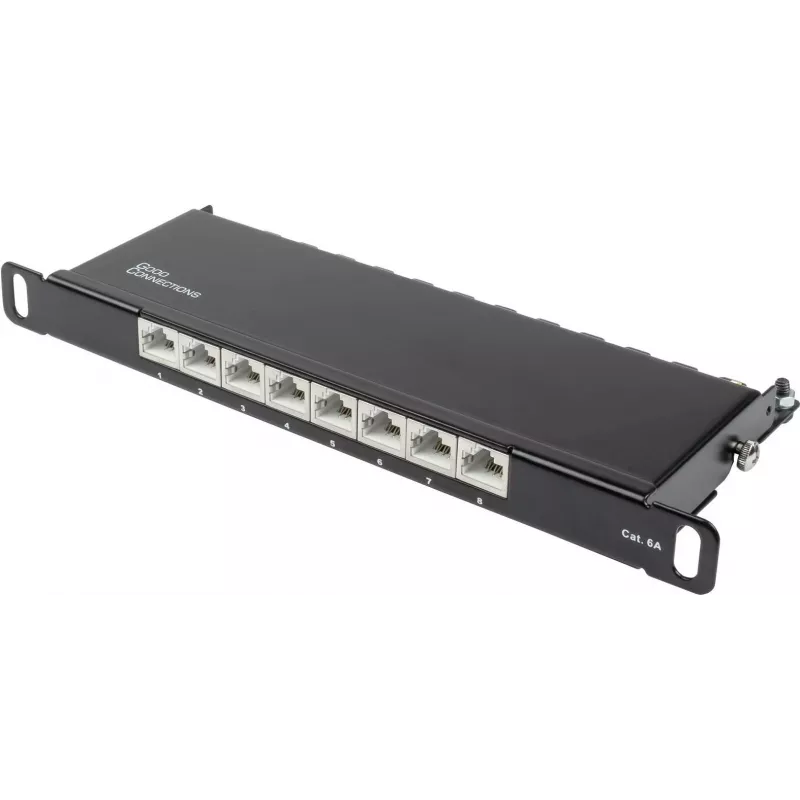 GoodConnections Alcasa GC-N0130 Cat6a geschirmtes RJ45 Keystone-Modul - 10GbE, 22-26 AWG, Schwarz
