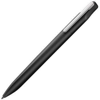 LAMY xevo Kugelschreiber – Schwarzes Gehäuse, Blaue Tinte, Mittlere Strichstärke, Druckmechanik, Ergonomische Griffzone 1233836