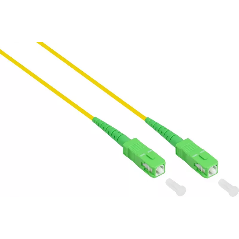 GoodConnections 1m OS2 Singlemode Simplex LWL Patchkabel SC/APC auf SC/APC, LSZH, 9/125µm LW-S901SASA