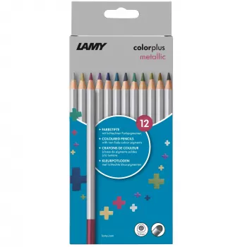 LAMY colorplus metallic Buntstifte, gemischte Metallic-Farben, 12er-Set (1235192)