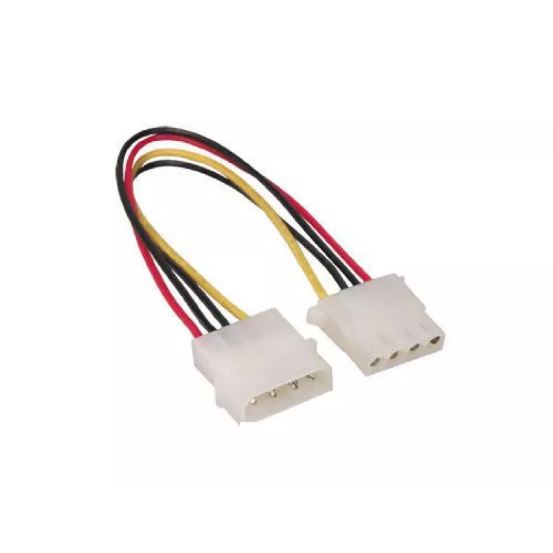 GoodConnections 5,25 Zoll 4-Pin Molex Stromverlängerungskabel, intern, 20cm (5021-4VL)