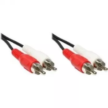 GoodConnections Stereo-RCA-Audiokabel, 2x RCA Stecker auf 2x RCA Stecker, 1,5 m, Schwarz 5901-D