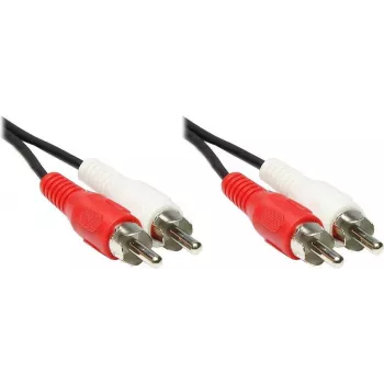 GoodConnections Stereo-RCA-Audiokabel, 2x RCA Stecker auf 2x RCA Stecker, 1,5 m, Schwarz 5901-D