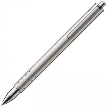 LAMY Swift Palladium Tintenroller - Einfahrbarer Clip, Metallgehäuse, Mittlere Schwarze Tinte 1226052