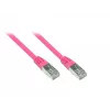 GoodConnections RNS Patchkabel mit Rastnasenschutz, Cat. 5e, SF/UTP, PVC, 100 MHz, Magenta, 7,5 m (855M-075)