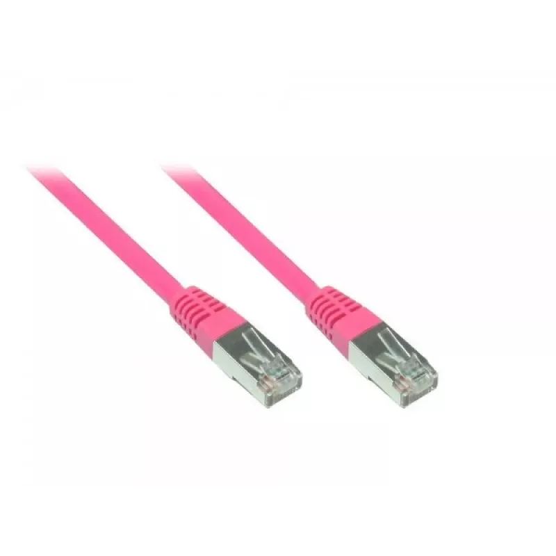 GoodConnections RNS Patchkabel mit Rastnasenschutz, Cat. 5e, SF/UTP, PVC, 100 MHz, Magenta, 7,5 m (855M-075)
