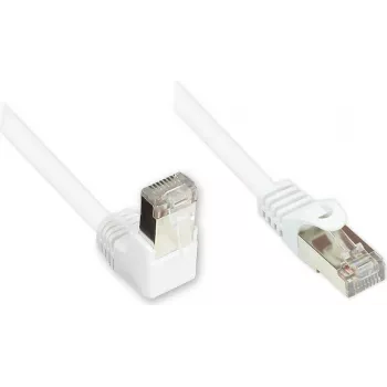 GoodConnections Cat. 5e F/UTP Patchkabel, 3m, Weiß, gewinkelt zu gerade RJ45 805W-030EWI