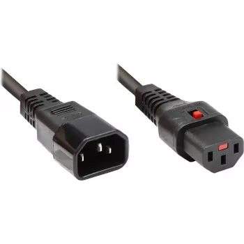 GoodConnections Alcasa C14/C13 Stromverlängerungskabel 1m Schwarz 10A 250V 1600-IEC10