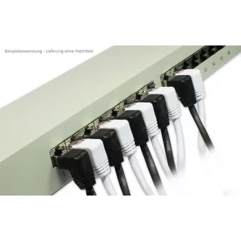 GoodConnections Cat. 5e F/UTP Patchkabel, Weiß, 90° nach unten gewinkelter RJ45, 1m 805W-010WI