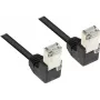 Good Connections Cat 5e F/UTP Patchkabel, 3m, Schwarz, 90° nach unten gewinkelte RJ45-Stecker 805S-030WI