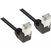 Good Connections Cat 5e F/UTP Patchkabel, 3m, Schwarz, 90° nach unten gewinkelte RJ45-Stecker 805S-030WI