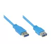 GoodConnections USB 3.0 Verlängerungskabel A Stecker auf A Buchse, Blau, 1 m (2711-B01)