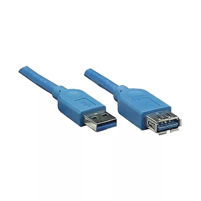 GoodConnections USB 3.0 Verlängerungskabel A Stecker auf A Buchse, Blau, 1 m (2711-B01)