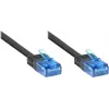GoodConnections Cat. 6a U/UTP Flach-Patchkabel, 500 MHz, Schwarz, 1 m 8060-HF015S