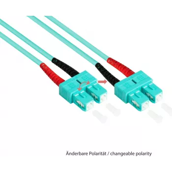 GoodConnections LW-810SC3 OM3 Duplex Multimode LWL-Patchkabel, SC/SC, 50/125, 10 m