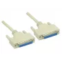 GoodConnections Nullmodem-Kabel, DB25 Buchse zu DB25 Buchse, 3m, vernickelt, doppelt geschirmt, Schwarz 4030-3