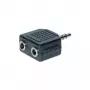 GoodConnections AD-352BU Audio-Y-Adapter-Kabel 3,5mm Stereo Stecker auf 2x 3,5mm Stereo Buchse 20cm Schwarz