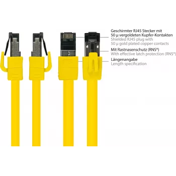GoodConnections Alcasa 8080-030Y Cat8.1 S/FTP Netzwerkkabel, 3 m, Gelb