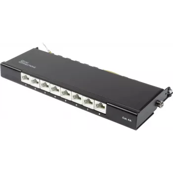 GoodConnections Alcasa GC-N0118 Cat.6a geschirmtes Keystone-Modul, werkzeugfrei, RJ45, 10G, Schwarz