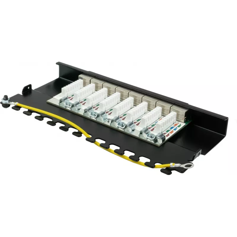 GoodConnections Alcasa GC-N0118 Cat.6a geschirmtes Keystone-Modul, werkzeugfrei, RJ45, 10G, Schwarz