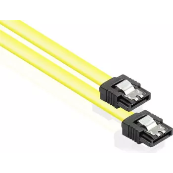 GoodConnections SATA III 6 Gb/s Kabel mit Metallclip, 0,30 m, Gelb 5047-A03Y