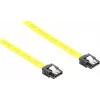 GoodConnections SATA III 6 Gb/s Kabel mit Metallclip, 0,30 m, Gelb 5047-A03Y