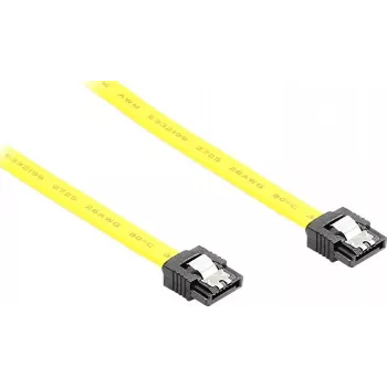 GoodConnections SATA III 6 Gb/s Kabel mit Metallclip, 0,30 m, Gelb 5047-A03Y