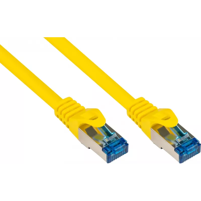 Good Connections RNS® Cat. 6A S/FTP Patchkabel mit Snagless Boot, halogenfrei, gelb, 20 m 8060-H200Y