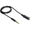 GoodConnections 3,5mm 4-poliges TRRS-Verlängerungskabel, Stecker auf Buchse, 2m, Schwarz AS-35V4B2