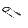 GoodConnections 3,5mm 4-poliges TRRS-Verlängerungskabel, Stecker auf Buchse, 2m, Schwarz AS-35V4B2
