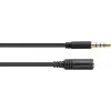 GoodConnections 3,5mm TRRS Audio-Verlängerungskabel, Stecker auf Buchse, 5m, Schwarz AS-35V4B5