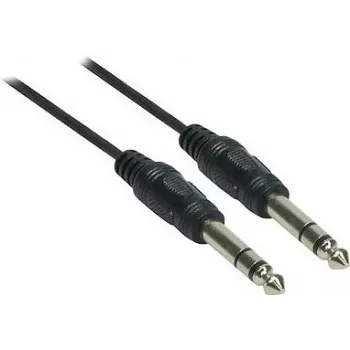 Good Connections 6,3mm Klinke auf 6,3mm Klinke Audiokabel, 1,5m, vernickelt, Schwarz 1963-015
