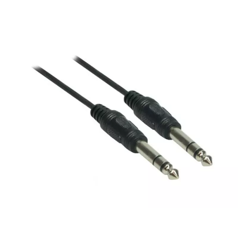 Good Connections 6,3mm Klinke auf 6,3mm Klinke Audiokabel, 1,5m, vernickelt, Schwarz 1963-015