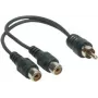 Good Connections 5901-KA Audio-Adapterkabel, 1x RCA Stecker auf 2x RCA Buchse, 0,2m, Schwarz