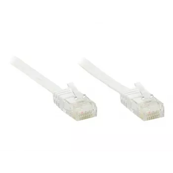 GoodConnections Cat. 6 U/UTP Flach-Patchkabel, Weiß, 1,0 m (806U-F010)
