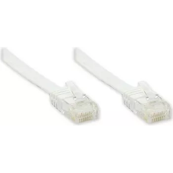 GoodConnections Cat. 6 U/UTP Flach-Patchkabel, Weiß, 1,0 m (806U-F010)